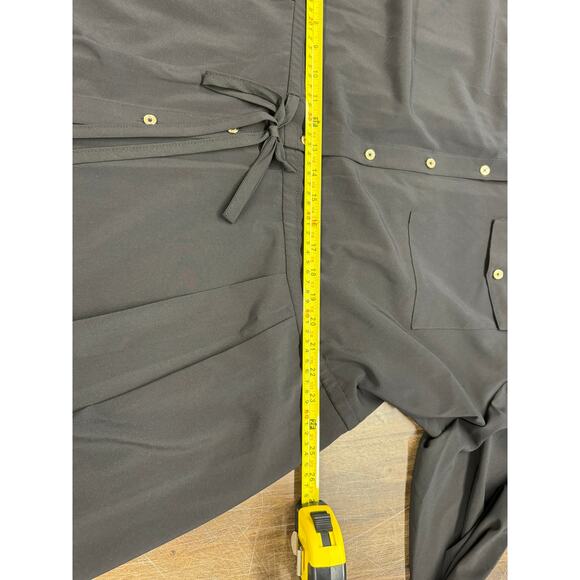 NWT!! Calvin Klein, Button Up, Gold Buttons, Size 22W, Goth, Tie Around Waist - Picture 6 of 9